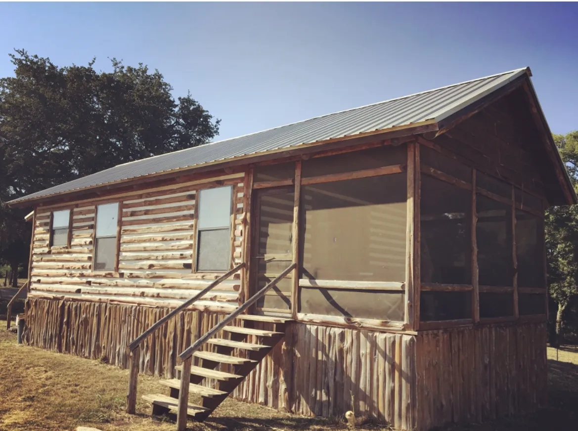 Log Cabin with screened porch