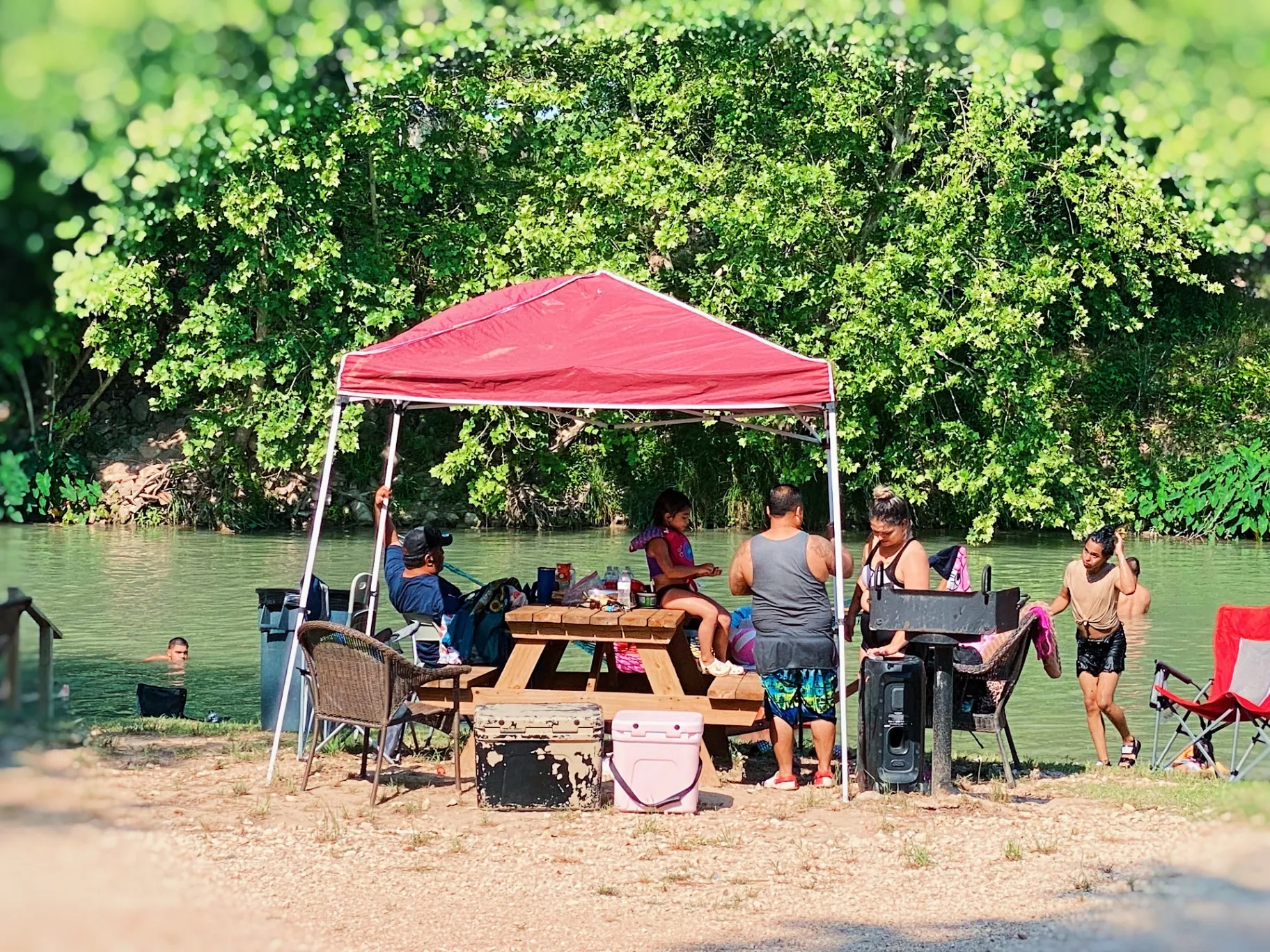 Riverside picnic area