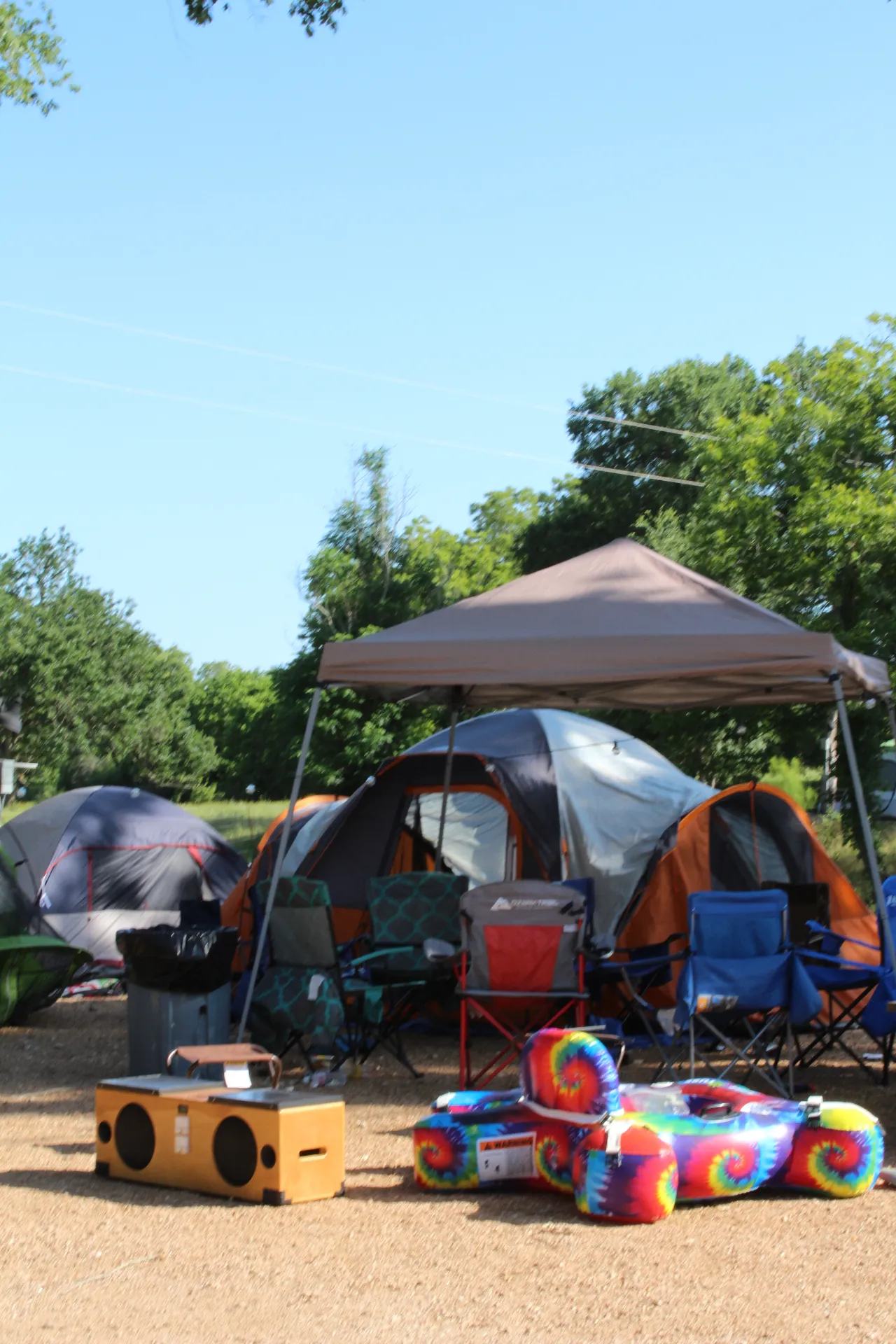 Camping group with canopy